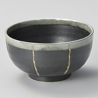 【まとめ買い10個セット品】和食器 ホ342-158 黒十草彫(口元白)5.0丼【ECJ】 15,469円