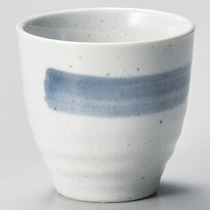 【まとめ買い10個セット品】和食器 ホ383-098 青刷毛清瀬長湯呑【ECJ】