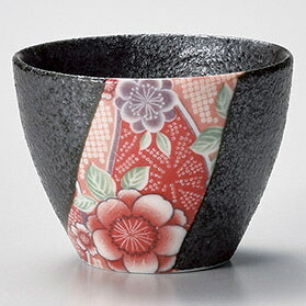【まとめ買い10個セット品】和食器 ハ389-288 京友禅ミニカップ(紅)【ECJ】