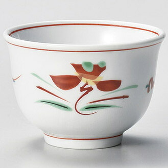 【まとめ買い10個セット品】和食器 ホ388-038 赤絵花紋反煎茶【ECJ】｜マルシェ＆キッチンカーWORLD
