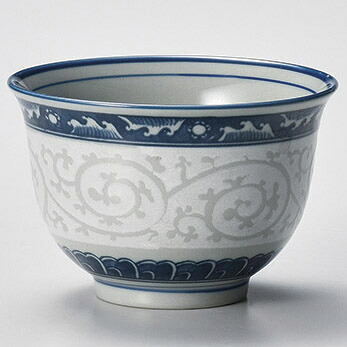 【まとめ買い10個セット品】和食器 ラ390-168 波唐草 煎茶【ECJ】