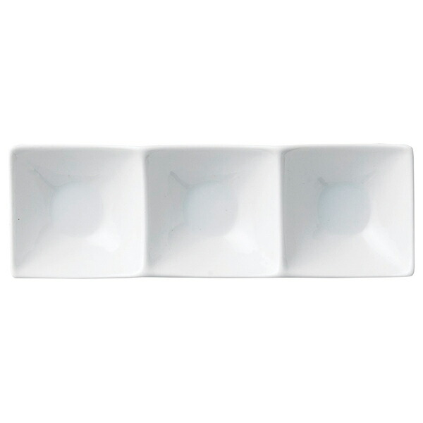 【まとめ買い10個書き割り品】和食器 ホ514-218 表現スタイルI白3P角鉢【ECJ】