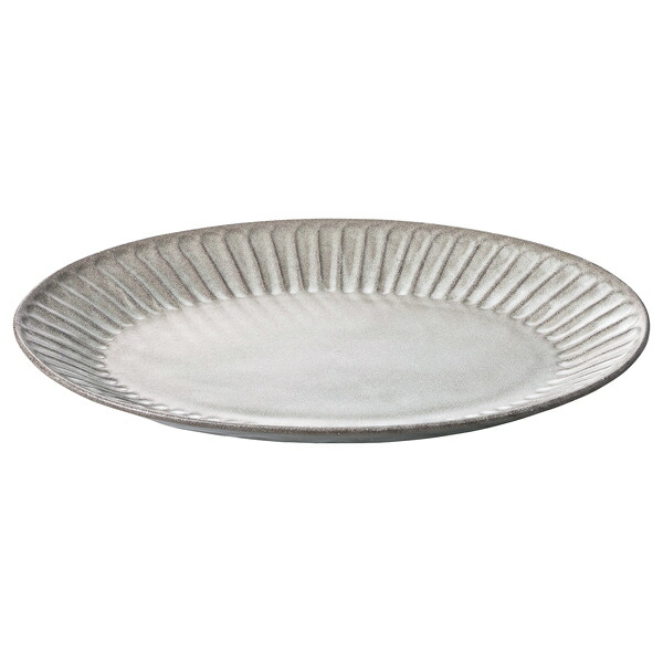 【まとめ買い10個セット品】和食器 ネ499-148 黒陶アイボリーオーバルプレート26【ECJ】｜マルシェ＆キッチンカーWORLD