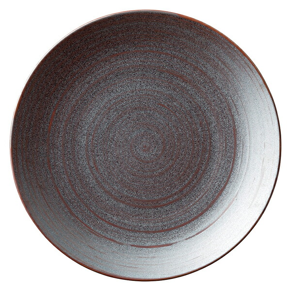 【まとめ買い10個セット品】和食器 ア504-098 ブラウニーレッド28.5cmプレート【ECJ】
