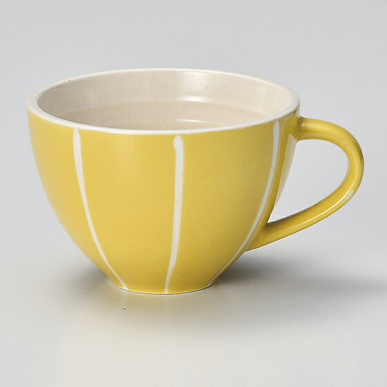 【まとめ買い10個セット品】和食器 ユ620-098 化粧土イエロー カフェマグ【ECJ】