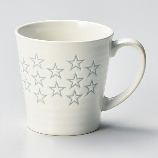 【まとめ買い10個セット品】和食器 キ621-368 星 グレーマグ【ECJ】