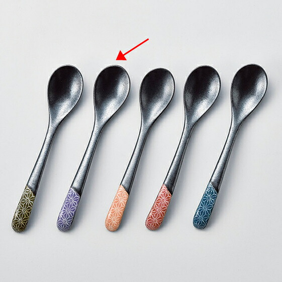 【まとめ買い10個セット品】和食器 チ629-028 パープル 鉄結晶塗分スプーン【ECJ】