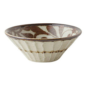 【まとめ買い10個書き割り品】和食器 ラ425-138 琉球るり唐草・サビ唐草 しのぎ深鉢 中【ECJ】