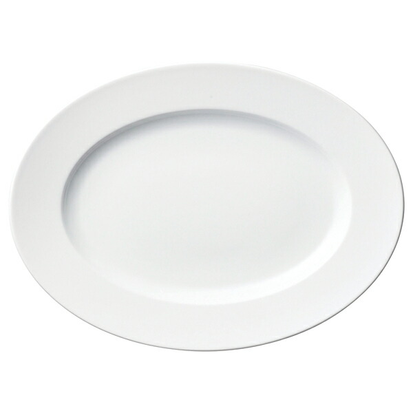 【まとめ買い10個セット品】和食器 ネ574-108 ホテルスタンダード(ベトナム製) HSリムオーバルプレート35【ECJ】