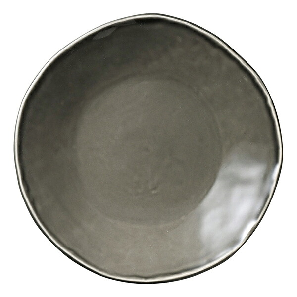 【まとめ買い10個セット品】和食器 カ548-178 カフェズ グレーいっぷく丸皿M【ECJ】｜マルシェ＆キッチンカーWORLD