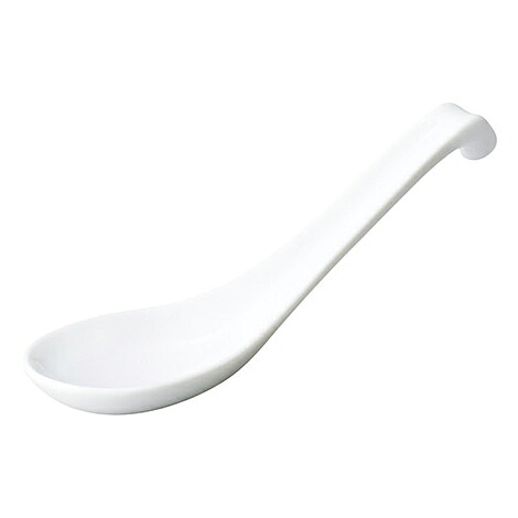 【まとめ買い10個書き割り品】和食器 カ654-328 アジアン(白) 白ラーメンレンゲ【ECJ】