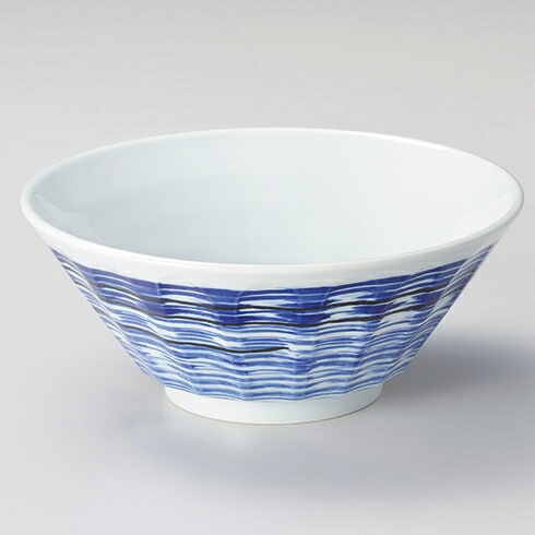 【まとめ買い10個セット品】和食器 ホ681-178 流水しのぎ6.8ラーメン丼【ECJ】