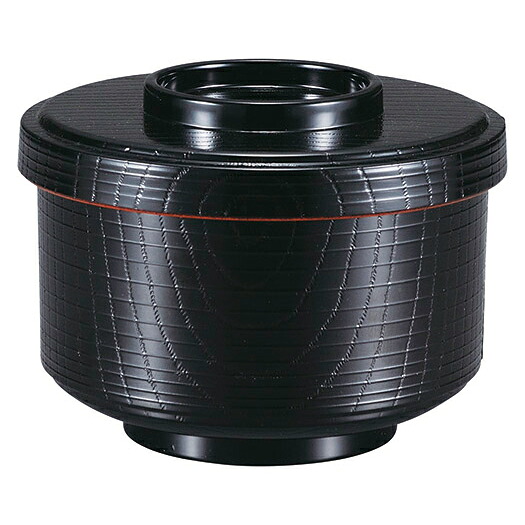 【まとめ買い10個セット品】和食器 ヌ695-098 [A]ミニ柾目割子 黒(内朱)【ECJ】