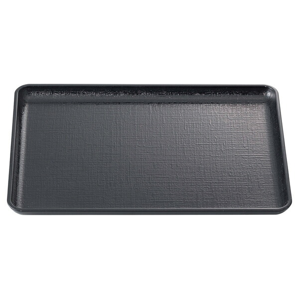 【まとめ買い10個仕掛ける品】和食器 エ710-638 [TA]耐熱一休布目盆 黒NS 尺6寸[ノン横すべり製作][洗]【ECJ】