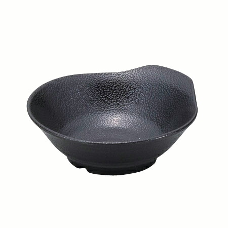 【まとめ買い10個セット品】和食器 エ717-228 [M]メラミンいぶし釉呑水 黒[洗]【ECJ】