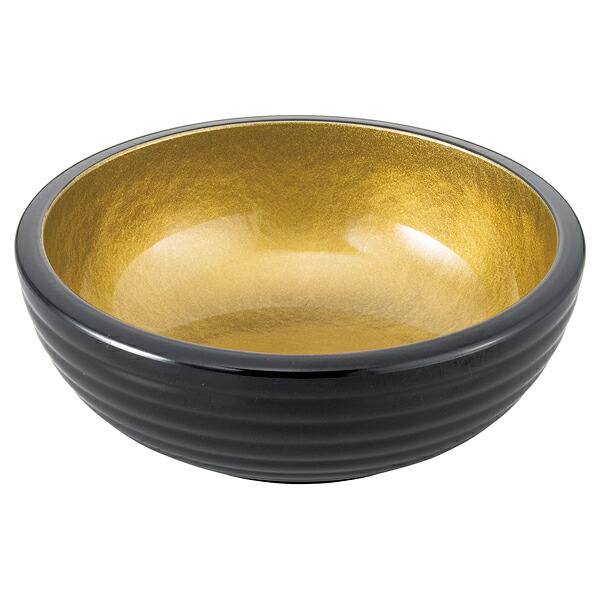 【まとめ買い10個仕掛ける品】和食器 エ716-248 [A]千筋鉄鉢 金雲外黒 4寸【ECJ】