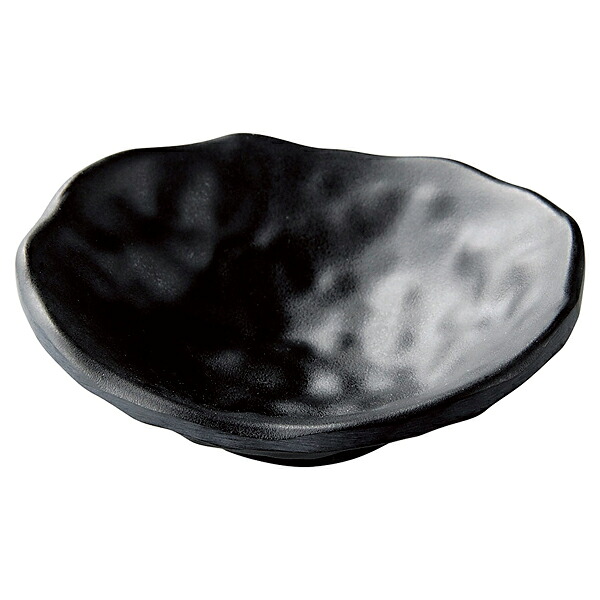 【まとめ買い10個セット品】和食器 ヌ724-038 [M]8.9ひねり小判荒打目小鉢 黒マット【ECJ】