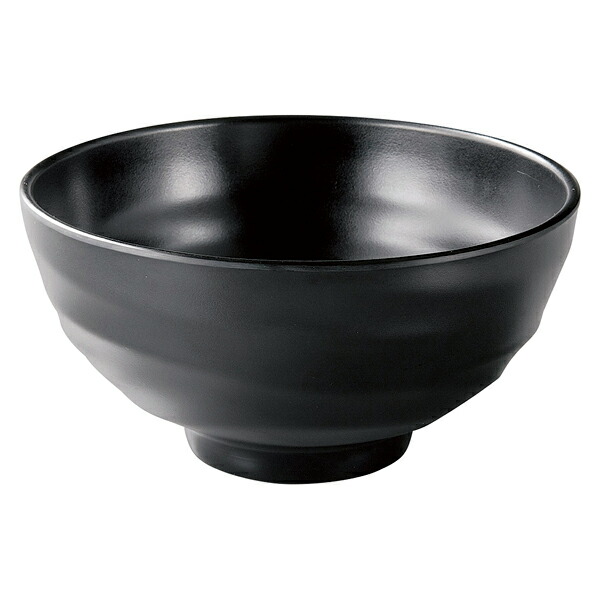 【まとめ買い10個セット品】和食器 ヌ724-268 [M]ロクロ目ひねり面鉢 黒マットφ18.9【ECJ】