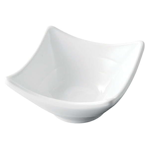 【まとめ買い10個セット品】和食器 ヌ725-078 [M]8.4雅四方上角小鉢 白グロス【ECJ】