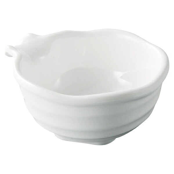 【まとめ買い10個セット品】和食器 ヌ725-088 [M]9.6雅ひねり方口小鉢 白グロス【ECJ】