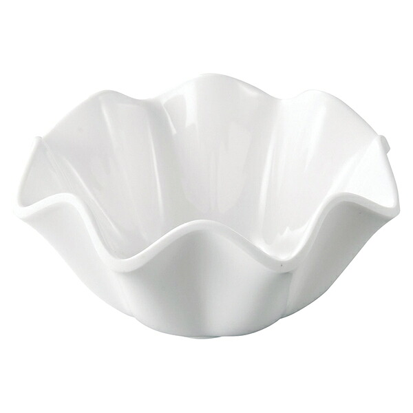 【まとめ買い10個セット品】和食器 ヌ725-158 [M]φ11.6花型深小鉢 白グロス【ECJ】