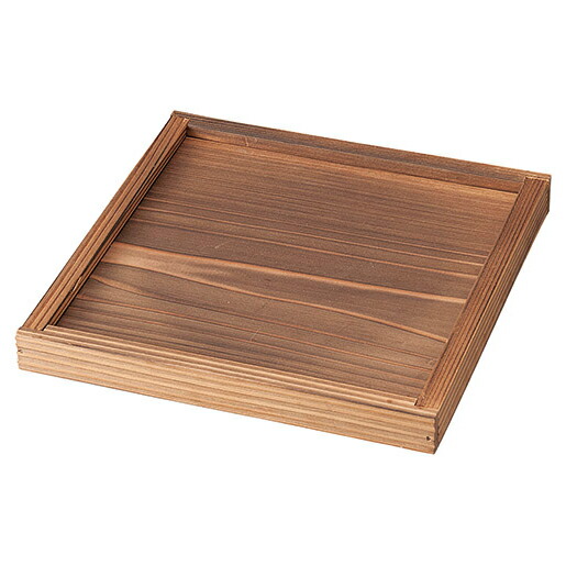 【まとめ買い10個セット品】和食器 ヌ733-368 [木]かまど用 19cm枠付焼杉敷板【ECJ】