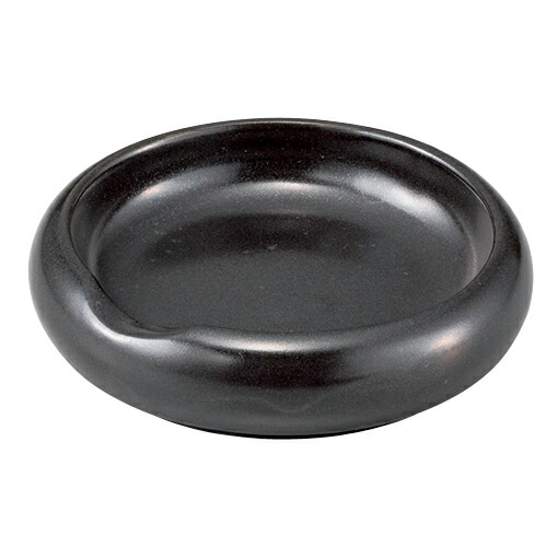 【まとめ買い10個セット品】和食器 カ748-178 黒マット灰皿【ECJ】