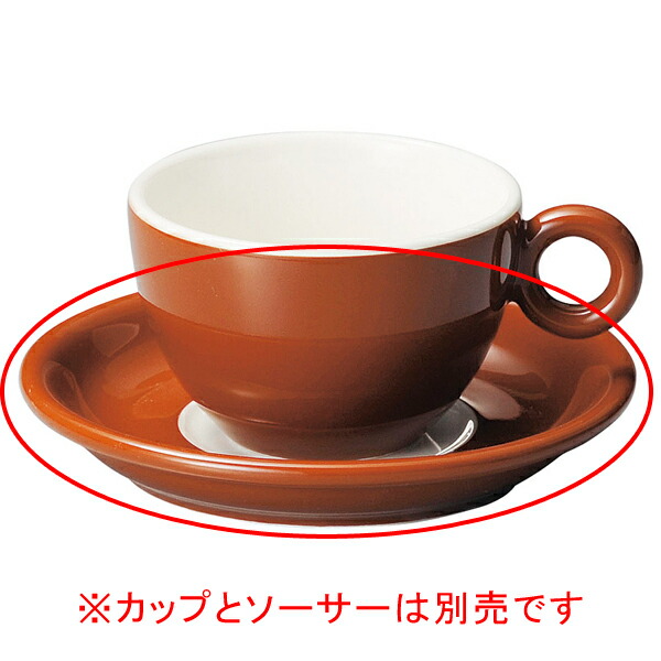 【まとめ買い10個セット品】 コ558-198 ブリオ 兼用ソーサー ブラウン【キャンセル/返品不可】【ECJ】