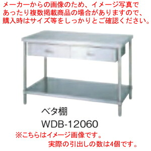 シンコー SINKO 作業台 ベタ棚 WDB-18060 1800×600×800【法人様専用商品】【メーカー直送/後払い決済不可】 【作業テーブル 業務用 作業台 ステンレス キッチン 調理台 キッチン作業台 diy テーブル 台所 作業デスク 調理作業台 厨房機器】【ECJ】