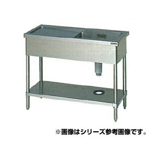 マルゼン 一槽水切シンク BG無 W1200&times;D750&times;H800〔BSM1X-127RN〕 【メーカー直送/後払い決済不可】【人気 1槽 シンク 簡易 流し 一層 シンク 一槽 流し台 一槽シンク 業務用 ステンレスシンク キッチン ステンレス ステンレス製 一層式 1層】【ECJ】｜マルシェ＆キッチンカーWORLD