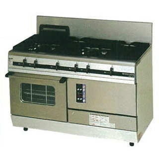 マルゼン パワークックガスレンジ MGRX-126F 1200×600×800 12A・13A(都市ガス)【メーカー直送/後払い決済不可】【ECJ】|マルシェ&キッチンカーWORLD
