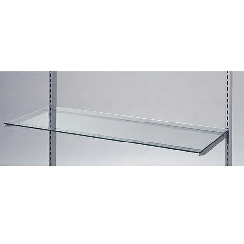 【まとめ買い10個セット品】ガラス棚セットW90cm インハングタイプ ガラス5mm厚 D20cm 61-36-1-2【店舗什器 パネル ディスプレー 棚 店舗備品】【ECJ】|マルシェ&キッチンカーWORLD