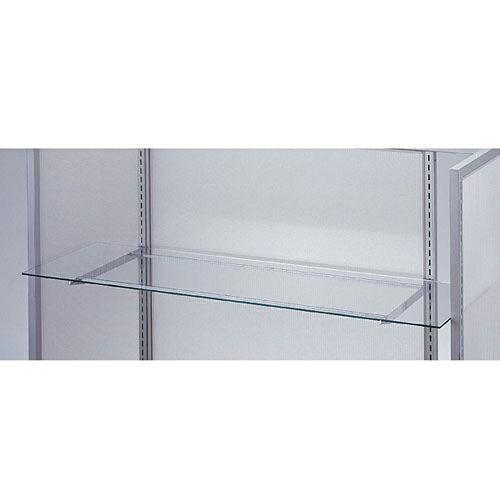 ガラス棚セットW120cm オーバーハングタイプ ガラス8mm厚 D20cm 61-36-8-2 【システム什器 システムオプション スリット式システムオプションW120cm ガラス棚セットW120cm オーバーハングタイプ ガラス8mm厚】【ECJ】