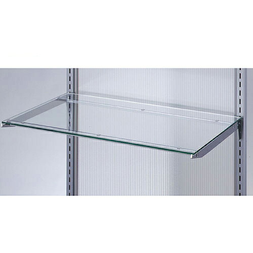 【まとめ買い10個セット品】ガラス棚セットW60cm インハングタイプ 5mm厚 D30cm 61-36-9-4【店舗什器 パネル ディスプレー 棚 店舗備品】【ECJ】|マルシェ&キッチンカーWORLD