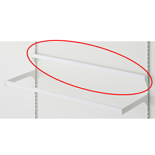 【まとめ買い10個セット品】スリット芯々88.8cm用 差し込み式ミニ角バーセット W90cm ホワイト D3.5cm 61-42-7-1 【店舗什器 パネル ディスプレー 棚 店舗備品】【ECJ】