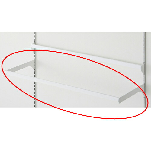 【まとめ買い10個セット品】スリット芯々88.8cm用 差し込み式ミニ角バーセット W90cm ホワイト D30cm 61-42-7-3 【店舗什器 パネル ディスプレー 棚 店舗備品】【ECJ】