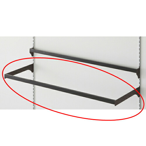 【まとめ買い10個セット品】スリット芯々88.8cm用 差し込み式ミニ角バーセット W90cm ブラック D30cm 61-42-8-3 【店舗什器 パネル ディスプレー 棚 店舗備品】【ECJ】