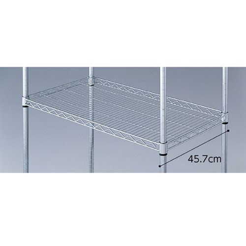 【まとめ買い10個セット品】ワイヤーラック スチール棚 D45cmタイプ W90.7cm 61-64-8-2【店舗什器 パネル ディスプレー 棚 店舗備品】【ECJ】|マルシェ&キッチンカーWORLD