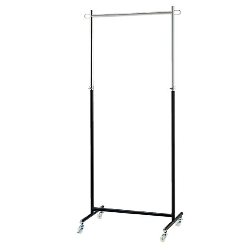 シングルハンガー 黒 5台組 W60cmタイプ 5台 サイズ:W71×D41×H108~178cm 材質:スチール製 黒 耐荷重:40kg 61-98-2-1 【店舗什器 ハンガーラック シングルハンガーラック ハンガーラック 5台組 黒】【ECJ】