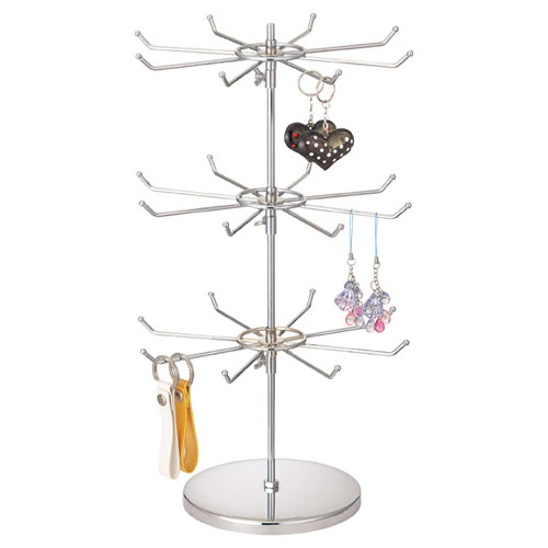 特定者販売済　アクセサリー用ディスプレイスタンド 楽天市場】スロット ネックレスディスプレイスタンド 木製 縦型