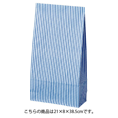 【まとめ買い10個セット品】角底紙袋 モノストライプブルー21×38.5 100枚 61-305-19-4 【 ラッピング用品 紙袋 角底袋 角底紙袋 モノストライプHEIKO 紙袋 ファンシーバッグ モノストライプB 】【 包装 ラッピング袋 ギフト 紙袋 ペーパーバッグ 消耗品 業務用 】【ECJ】