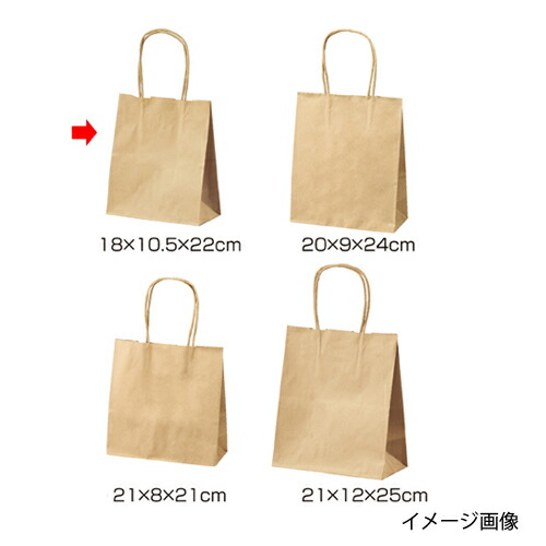 【まとめ買い10個セット品】丸ひも ローコストタイプ 茶無地 18×10.5×22 300枚 61-658-54-13 【店舗什器 小物 ディスプレー ギフト ラッピング 包装紙 袋 消耗品 店舗備品】【ECJ】