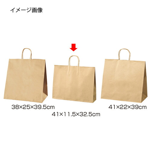 丸ひもタイプ 茶無地 41×11.5×32.5 200枚 61-431-24-21 【店舗什器 小物 ディスプレー ギフト ラッピング 包装紙 袋 消耗品 店舗備品】【ECJ】