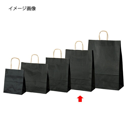 【まとめ買い10個書き割り品】色合い手提げ紙袋 黒 32×11.5×41 200枚 61-309-12-14【バス発着場機械 小物 見せびらかす 差し上げ物 ラッピング 荷拵え紙 袋 疲労困憊品 バス発着場備え付け】【ECJ】