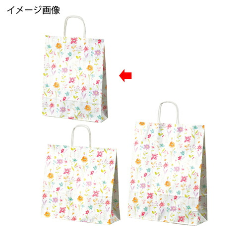 御花アラカルト 27×8×34 200枚 61-311-10-5【ラッピング設備 紙袋 手提げ紙袋（柄入り口・入口） 持ち二号さん柄入り口・入口紙袋】【バス発着場機械 小物 見せびらかす 差し上げ物 ラッピング 荷拵え紙 袋 摺り切る品 バス発着場備え付け】【ECJ】