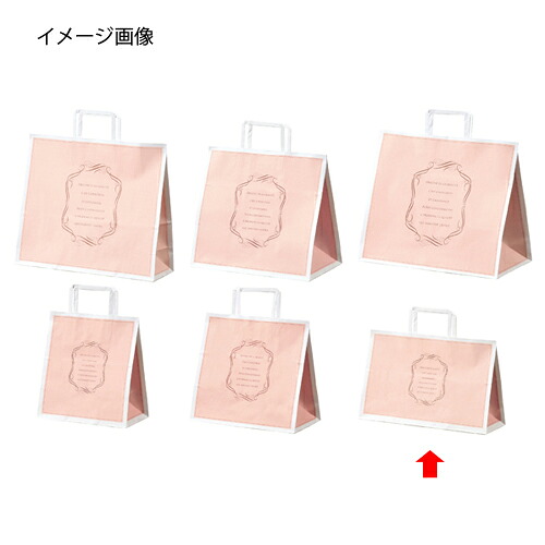 柄入り手提げ紙袋 平ひも エレガントスイート 32×11.5×21.5 200枚 61-800-92-20 【店舗什器 小物 ディスプレー ギフト ラッピング 包装紙 袋 消耗品 店舗備品】【ECJ】
