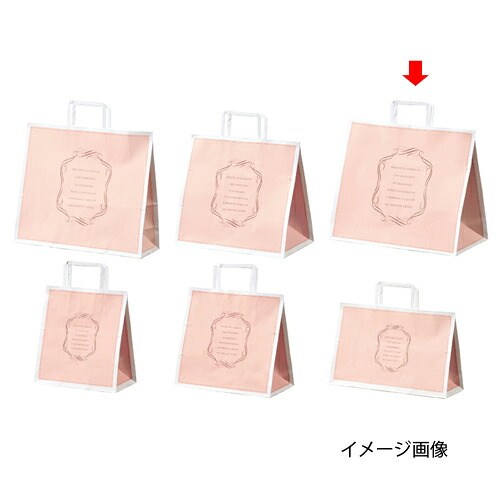 【まとめ買い10個書き割り品】柄入り口・入口手提げ紙袋 平吊りひも エレガントスイート 35×22×32 50枚 61-800-92-11【 バス発着場機械 小物 見せびらかす 差し上げ物 ラッピング 荷造り紙 袋 疲労困憊品 バス発着場備え付け 】【ECJ】