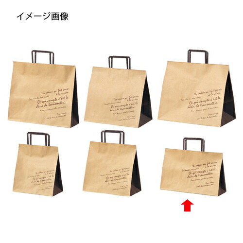 【まとめ買い10個セット品】柄入り手提げ紙袋 平ひも ブラウン 32×11.5×21.5 50枚 61-658-60-8 【 店舗什器 小物 ディスプレー ギフト ラッピング 包装紙 袋 消耗品 店舗備品 】【ECJ】