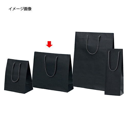 【まとめ買い10個セット品】カラー手提げ紙袋 黒 33×10×29 10枚 61-313-3-2 【店舗什器 小物 ディスプレー ギフト ラッピング 包装紙 袋 消耗品 店舗備品】【ECJ】