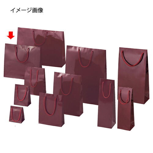 【まとめ買い10個セット品】手提げ紙袋 ブライトバック エンジ 33×10×30cm 10枚 61-314-3-9 【 ラッピング用品 ラッピングシリーズ バレンタイン・イースター・入学 ブライトバッグ エンジシモジマ 紙袋 ツヤ有り 】【ECJ】